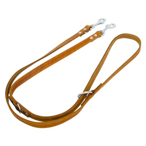 JACK AND VANILLA, Hundetrainingsleine, Modell aus geöltem Leder, Farbe Cognac, Größe 12 mm x 200 cm von JACK AND VANILLA
