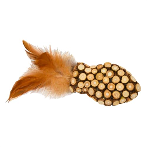 JACK AND VANILLA, Interaktives Fisch-Katzenspielzeug mit Feder, Stimuliert den Jagdinstinkt, Hergestellt aus natürlichem Matatabi, 9 cm, Farbe Braun, Kräutermodell JACK AND VANILLA, Interaktives Fisch-Katzenspielzeug mit Feder, Stimuliert den Jagdinstinkt, Hergestellt aus natürlichem Matatabi, 9 cm, Farbe Braun, Kräutermodell von JACK AND VANILLA