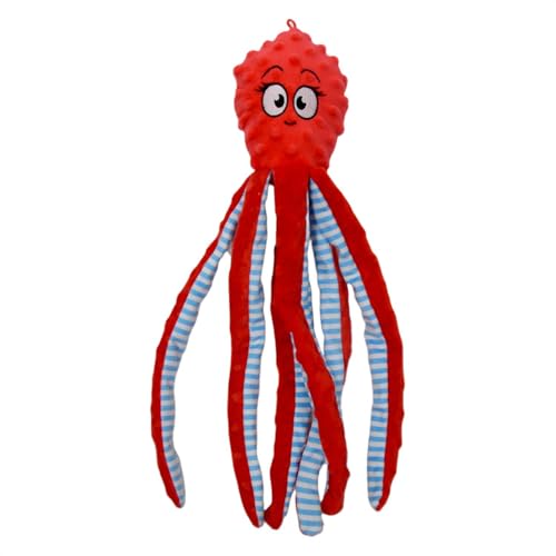 JACK AND VANILLA, Interaktives Hundespielzeug in Oktopusform, 45 cm, rot, ideal für große Größen, robust und maschinenwaschbar, stimuliert Spiel und Spaß, Modell Bubble Plush JACK AND VANILLA, Interaktives Hundespielzeug in Oktopusform, 45 cm, rot, ideal für große Größen, robust und maschinenwaschbar, stimuliert Spiel und Spaß, Modell Bubble Plush von JACK AND VANILLA