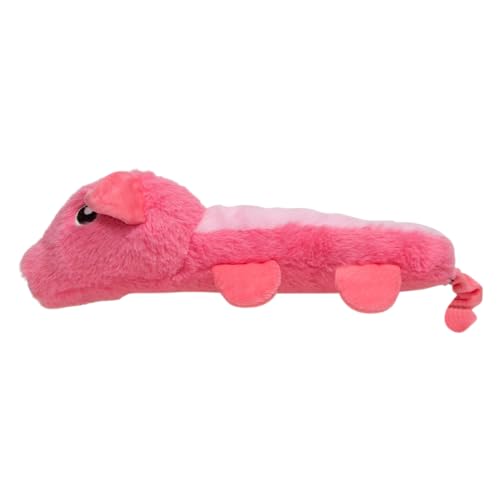 JACK AND VANILLA Interaktives rosa Schweinchen-Hundespielzeug, weich und langlebig, mit integrierter Pfeife, ideal zum Spielen, 32 cm, rosa, für alle Rassen von JACK AND VANILLA