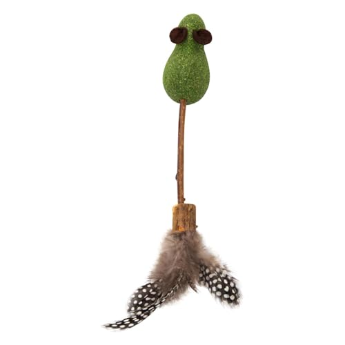 JACK AND VANILLA, Interaktives Katzenspielzeug mit Katzenminze-Maus, Matatabi-Stick und bunter Feder, Ideal zum Spielen und für die Zahngesundheit, 15 cm Grün/Braun, Herbals-Modell JACK AND VANILLA, Interaktives Katzenspielzeug mit Katzenminze-Maus, Matatabi-Stick und bunter Feder, Ideal zum Spielen und für die Zahngesundheit, 15 cm Grün/Braun, Herbals-Modell von JACK AND VANILLA