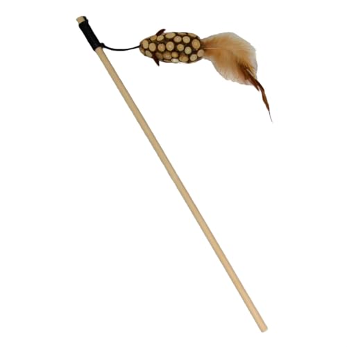 JACK AND VANILLA, Interaktives Katzenspielzeug mit Matatabi-Maus und Federn, stimuliert den Jagdinstinkt, 40 cm, braun, ideal für aktives Spielen und Wohlbefinden der Katzen, Modell Herbals JACK AND VANILLA, Interaktives Katzenspielzeug mit Matatabi-Maus und Federn, stimuliert den Jagdinstinkt, 40 cm, braun, ideal für aktives Spielen und Wohlbefinden der Katzen, Modell Herbals von JACK AND VANILLA