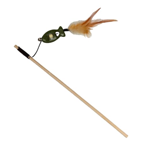 JACK AND VANILLA, Interaktives Katzenspielzeug mit vibrierendem Fisch und Katzenminzefeder, stimuliert den Jagdinstinkt, 40 cm, Grün/Braun, Modell Herbals JACK AND VANILLA, Interaktives Katzenspielzeug mit vibrierendem Fisch und Katzenminzefeder, stimuliert den Jagdinstinkt, 40 cm, Grün/Braun, Modell Herbals von JACK AND VANILLA