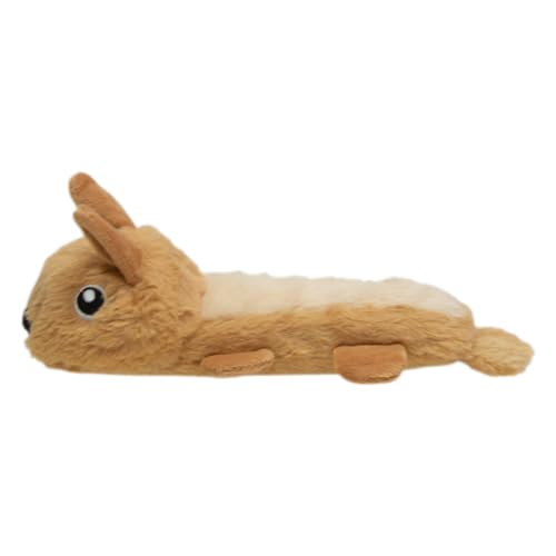 JACK AND VANILLA Weicher realistischer Plüschhase für Hunde und Katzen, ideal zum Spielen und Komfort, leicht, maschinenwaschbar, 24 cm, Beige, für alle Rassen von JACK AND VANILLA