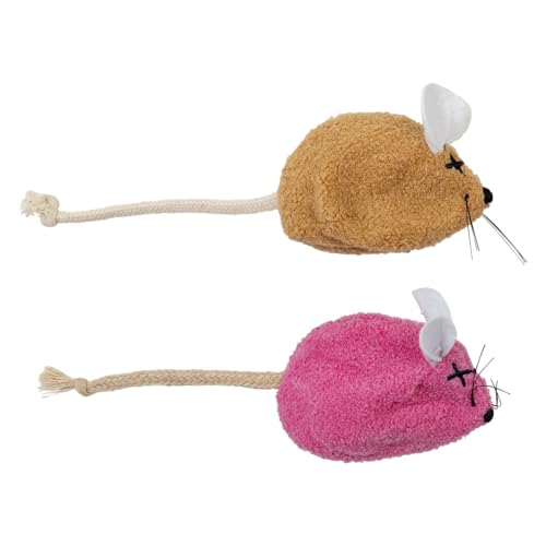 JACK AND VANILLA, Katzenspielzeug, 2 realistische Mäuse 6 cm, aus langlebigen und ungiftigen Materialien, perfekt für interaktives Spielen, Mehrfarbig, Katzenspielzeugmodell JACK AND VANILLA, Katzenspielzeug, 2 realistische Mäuse 6 cm, aus langlebigen und ungiftigen Materialien, perfekt für interaktives Spielen, Mehrfarbig, Katzenspielzeugmodell von JACK AND VANILLA