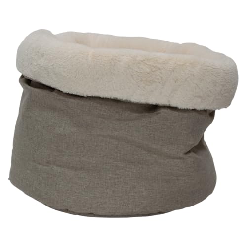 JACK AND VANILLA, weicher Korb Modell Nimba für Hunde und Katzen, ergonomisches Design, strapazierfähiger und waschbarer Stoff, Rutschfester Boden, Sandfarbe, 50 x 50 x 45 cm von JACK AND VANILLA