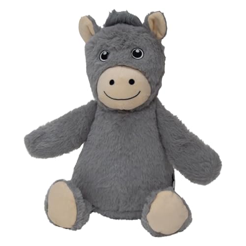 JACK AND VANILLA, Kuscheltier Esel mit Squeeker für Hunde und Katzen, Spielzeug aus weichem und langlebigem Stoff, stimuliert das Spiel, leicht zu reinigen, Größe 18 cm, Mehrfarbig von JACK AND VANILLA