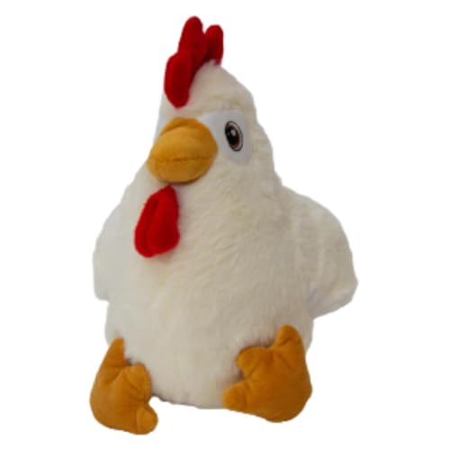 JACK AND VANILLA, Kuscheltier in Form eines Huhn mit Skeeker, Crunchy-Material, ideal für Hunde und Katzen, leicht zu reinigen, Größe 20 cm, leuchtende Farben, für alle Rassen von JACK AND VANILLA