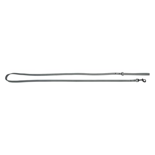 JACK AND VANILLA, Lange Leine für Hunde, Modell Black Label, grau, Größe 12 mm x 180 cm von JACK AND VANILLA