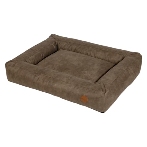 JACK AND VANILLA, Laufstallbett, Hundekorb, edles Modell, Steinfarbe, XL, 120 x 80 cm von JACK AND VANILLA