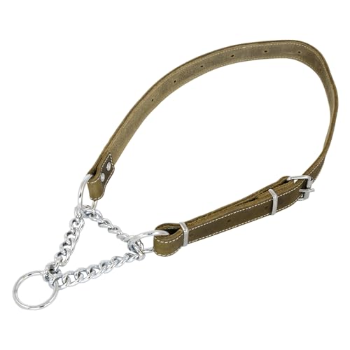 JACK AND VANILLA, Martingale-Halskette aus grünem Leder, verstellbar von 50 bis 80 cm, 25 mm breit, Robustes und Elegantes Design, ideal für den Komfort und die Kontrolle Ihres Hundes, Ledermodell JACK AND VANILLA, Martingale-Halskette aus grünem Leder, verstellbar von 50 bis 80 cm, 25 mm breit, Robustes und Elegantes Design, ideal für den Komfort und die Kontrolle Ihres Hundes, Ledermodell von JACK AND VANILLA