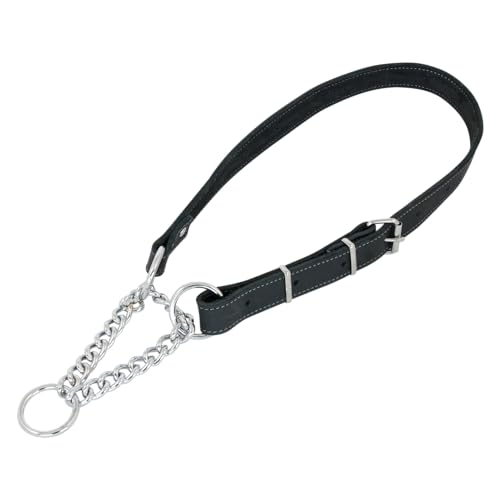 JACK AND VANILLA, Martingalhalsband für Hunde, Modell für fettige Haut, Schwarze Farbe, Größe 25 mm x 50–80 cm JACK AND VANILLA, Martingalhalsband für Hunde, Modell für fettige Haut, Schwarze Farbe, Größe 25 mm x 50–80 cm von JACK AND VANILLA