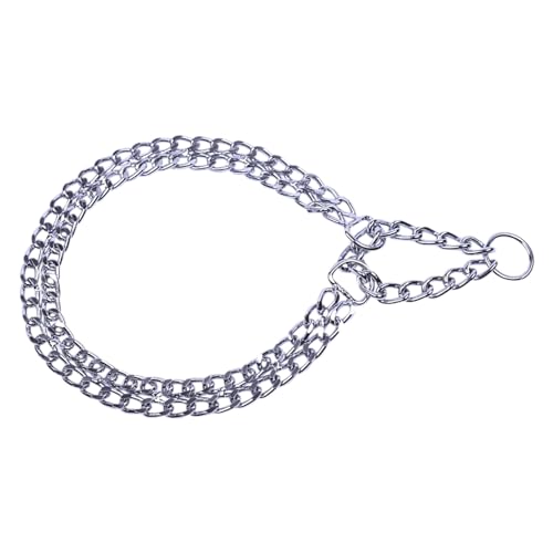 JACK AND VANILLA Chrom-Martingale-Hundekette, Halskette, stilvolles, langlebiges Design, perfekte Passform, leicht zu reinigen, 40 cm, 2 mm Chromfarbe von JACK AND VANILLA