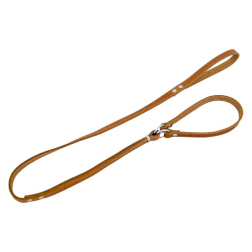JACK AND VANILLA, Martingalleine für Hunde, Modell aus geöltem Leder, Farbe Cognac, Größe 16 mm x 128 cm von JACK AND VANILLA