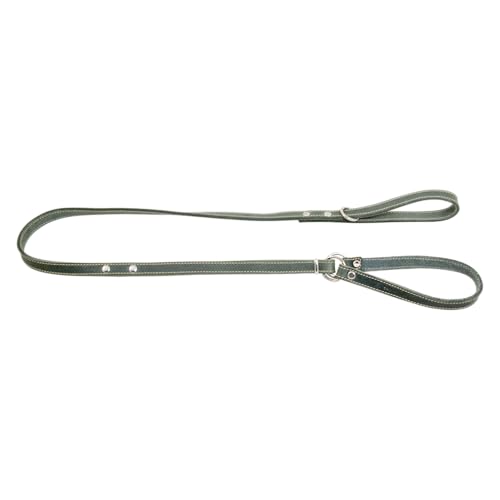 JACK AND VANILLA, Martingalleine für Hunde, Modell aus geöltem Leder, grau, Größe 16 mm x 148 cm von JACK AND VANILLA