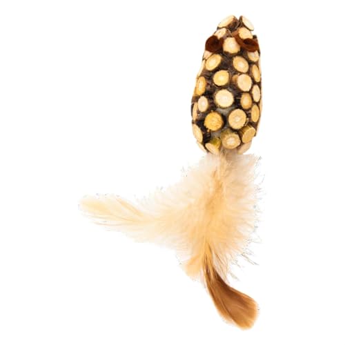 JACK AND VANILLA, Matatabi Katzenspielzeug mit Feder, Stimuliert den Jagdinstinkt, Langlebig und Ungiftig, 8,5 cm, Braune Farbe, Für alle Rassen, Kräutermodell JACK AND VANILLA, Matatabi Katzenspielzeug mit Feder, Stimuliert den Jagdinstinkt, Langlebig und Ungiftig, 8,5 cm, Braune Farbe, Für alle Rassen, Kräutermodell von JACK AND VANILLA