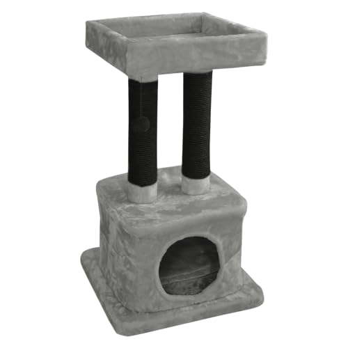 JACK AND VANILLA, Moderner Kratzbaum für Katzen, Elegantes Design, Grau und Schwarz, Spiel- und Ruheraum, langlebige Materialien, Maße 50 x 50 x 86 cm, Kratzbaummodell JACK AND VANILLA, Moderner Kratzbaum für Katzen, Elegantes Design, Grau und Schwarz, Spiel- und Ruheraum, langlebige Materialien, Maße 50 x 50 x 86 cm, Kratzbaummodell von JACK AND VANILLA