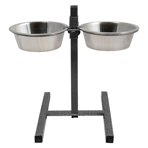 JACK AND VANILLA, Napfständer aus Edelstahl, Tiere, 2 x 1,7 l, korrosionsbeständig, leicht zu reinigen, optimale Stabilität, Grau/Edelstahl, Modell Bon Appe JACK AND VANILLA, Napfständer aus Edelstahl, Tiere, 2 x 1,7 l, korrosionsbeständig, leicht zu reinigen, optimale Stabilität, Grau/Edelstahl, Modell Bon Appe von JACK AND VANILLA