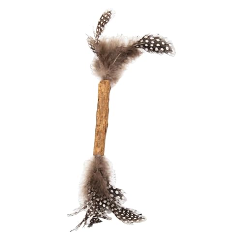 JACK AND VANILLA, Natürlicher Matatabi-Katzenstab mit bunter Feder, REGT zum Spielen an und reduziert Stress, 8 cm, Braun, Kräutermodell, für alle Rassen JACK AND VANILLA, Natürlicher Matatabi-Katzenstab mit bunter Feder, REGT zum Spielen an und reduziert Stress, 8 cm, Braun, Kräutermodell, für alle Rassen von JACK AND VANILLA