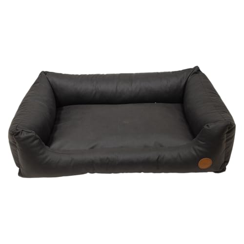 JACK AND VANILLA, optimales Komfortsofa für Hunde und Katzen, Elegantes Design, langlebige Materialien, pflegeleicht, Maße 100 x 70 cm, Schwarze Farbe von JACK AND VANILLA