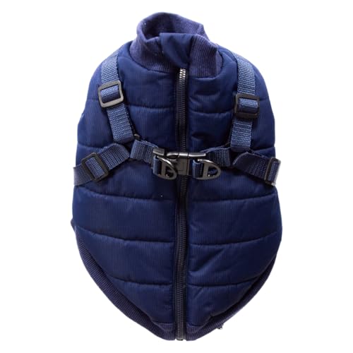 JACK AND VANILLA, Outdoor-Jacke für Hunde, modernes und schickes Design, Schutz vor Wind und Regen, perfekte Passform, reflektierende Details, L, dunkelblau, 5Th Avenue Dogwalk-Modell von JACK AND VANILLA