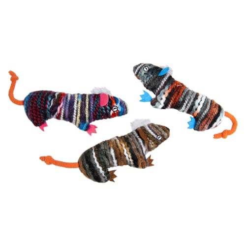 JACK AND VANILLA Interaktives Haustierspielzeug, langlebig und ungiftig, ideal zum Spielen und Kuscheln, leicht zu reinigen, 15 cm, helle Farbe, Schnurmuster von JACK AND VANILLA