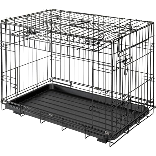 JACK AND VANILLA, Robuster Metallkäfig mit Schiebetür, optimale Belüftung und einfache Reinigung, ideal für aktive Tiere, Größe S, Farbe: Schwarz, Modell Travel JACK AND VANILLA, Robuster Metallkäfig mit Schiebetür, optimale Belüftung und einfache Reinigung, ideal für aktive Tiere, Größe S, Farbe: Schwarz, Modell Travel von JACK AND VANILLA