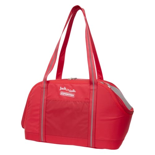 JACK AND VANILLA, Rot Ergonomische, Wasserabweisende Transportbox für Haustiere mit Mehreren Fächern, ideal zum Wandern und Reisen, Größe U (Einheitsgröße), Rot, Sportexpeditionsmodell von JACK AND VANILLA