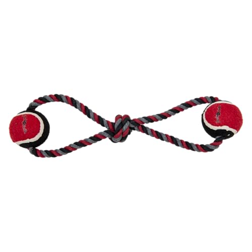 JACK AND VANILLA Ergonomisches Zwei-Ball-Tennisball-Seil, zahnfreier Outdoor-Strand für alle Hunderassen, Länge 45 cm, Schwarz/Grau/Rot, Balboa-Modell JACK AND VANILLA Ergonomisches Zwei-Ball-Tennisball-Seil, zahnfreier Outdoor-Strand für alle Hunderassen, Länge 45 cm, Schwarz/Grau/Rot, Balboa-Modell von JACK AND VANILLA