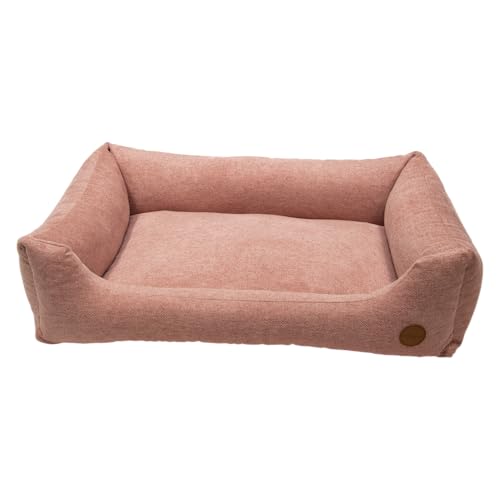 JACK AND VANILLA, Sofa für Hunde und Katzen, optimaler Komfort, Elegantes Design, waschbar, langlebig, perfekt für kleine und mittlere Rassen, 100 x 70 cm, rosa von JACK AND VANILLA