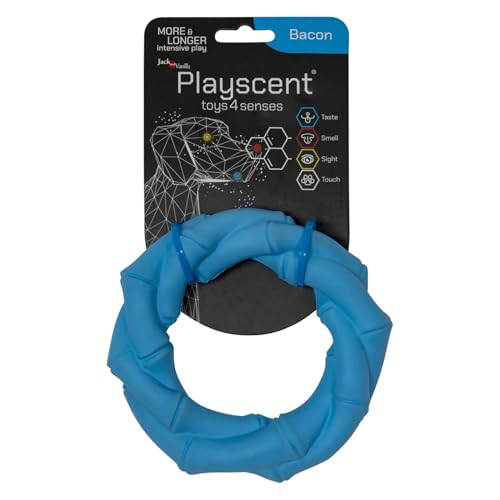 Jack and Vanilla, Hundespielzeugring mit Speckduft, Verspieltes und langlebiges Design, ideal für Interaktion und Bewegung, Ø14cm, Mehrfarbig, Modell Playscent Jack and Vanilla, Hundespielzeugring mit Speckduft, Verspieltes und langlebiges Design, ideal für Interaktion und Bewegung, Ø14cm, Mehrfarbig, Modell Playscent von JACK AND VANILLA