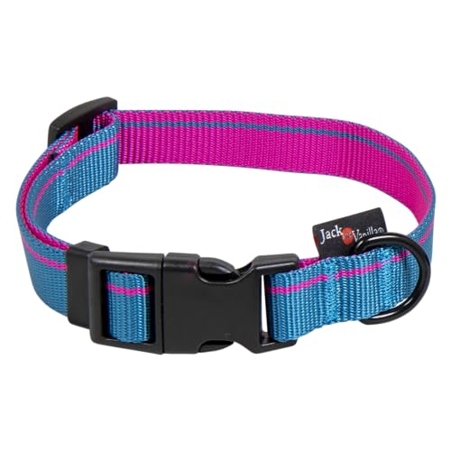 JACK AND VANILLA, stilvolles Hundehalsband, modernes und Komfortables Design, verstellbar von 31 bis 47 cm, 20 mm Breite, leuchtende Blaue Farbe, ideal für stilvolle Hunde, Streifenmuster JACK AND VANILLA, stilvolles Hundehalsband, modernes und Komfortables Design, verstellbar von 31 bis 47 cm, 20 mm Breite, leuchtende Blaue Farbe, ideal für stilvolle Hunde, Streifenmuster von JACK AND VANILLA