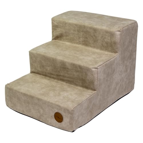 JACK AND VANILLA, Tierleiter aus Massivholz und MDF, ergonomisches Design, leicht zu reinigen, ideal für Hunde und Katzen, Maße 45 x 60 x 40 cm, Sandfarbe, edles Modell von JACK AND VANILLA
