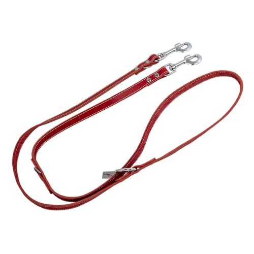 JACK AND VANILLA, Trainingsleine für Hunde, Modell aus geöltem Leder, rote Farbe, Größe 12 mm x 200 cm JACK AND VANILLA, Trainingsleine für Hunde, Modell aus geöltem Leder, rote Farbe, Größe 12 mm x 200 cm von JACK AND VANILLA