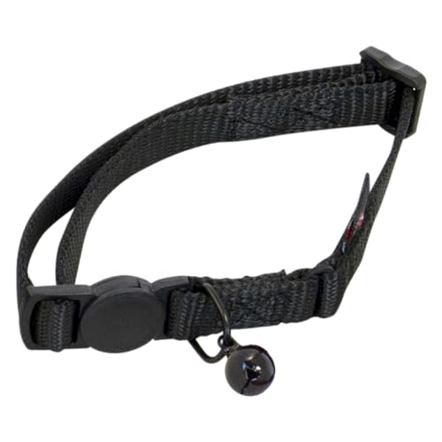JACK AND VANILLA, verstellbares Nylonhalsband für Schwarze Kätzchen, Elegantes und sicheres Design, verstellbare Größe 17–24 cm, perfekt für den Komfort und Stil Ihres Nylonmodell-Haustiers von JACK AND VANILLA
