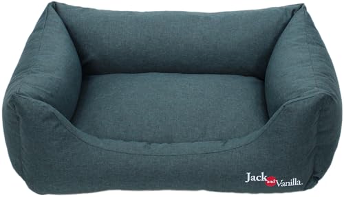 JACK AND VANILLA, Wasserdichtes Sofa für Tiere, modernes Design, leicht zu reinigen, optimaler Komfort für Hunde und Katzen, Maße 40 x 60 x 23 cm, Farbe Petrol von JACK AND VANILLA