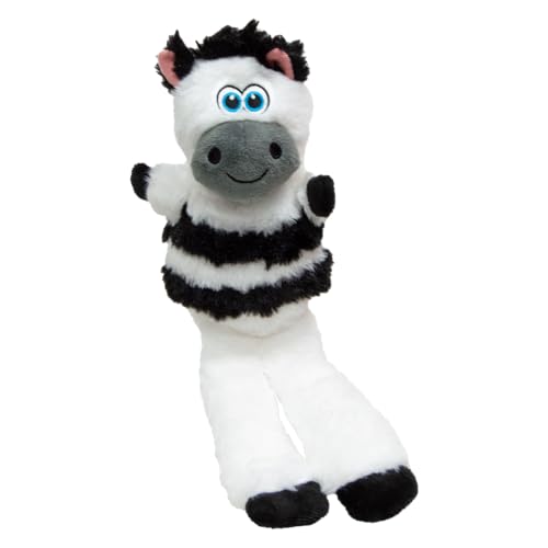 JACK AND VANILLA, Weißes Zebra aus weichem und strapazierfähigem Plüsch für Hunde und Katzen, ideal zum Kuscheln und Spielen, REGT die Fantasie an, 30 cm, weiße Farbe von JACK AND VANILLA