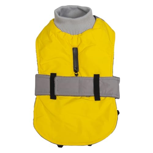 JACK AND VANILLA, Winterjacke für kleine Hunde, Wärmeisolierung, widerstandsfähige Materialien, individuelle Passform, erhöhte Sichtbarkeit, Größe 35 cm, gelbe Farbe, Versandmodell JACK AND VANILLA, Winterjacke für kleine Hunde, Wärmeisolierung, widerstandsfähige Materialien, individuelle Passform, erhöhte Sichtbarkeit, Größe 35 cm, gelbe Farbe, Versandmodell von JACK AND VANILLA