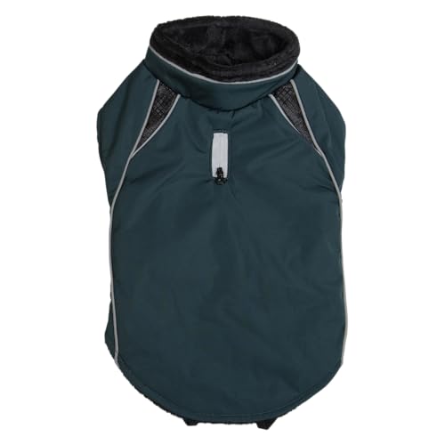 JACK AND VANILLA, isolierte Winterjacke für kleine Hunde, wasserdicht und ergonomisch, optimaler Komfort, maschinenwaschbar, Tannengrün, Größe XS, Expeditionsmodell von JACK AND VANILLA