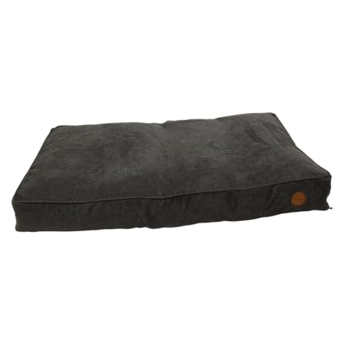 JACK AND VANILLA, bequemes und Elegantes Hundebett, Schaumstoffpolsterung, modernes Design, pflegeleicht, ideal für mittelgroße bis große Hunde, 120 x 80 cm, dunkelgrau, Zeitloses Modell Riga von JACK AND VANILLA