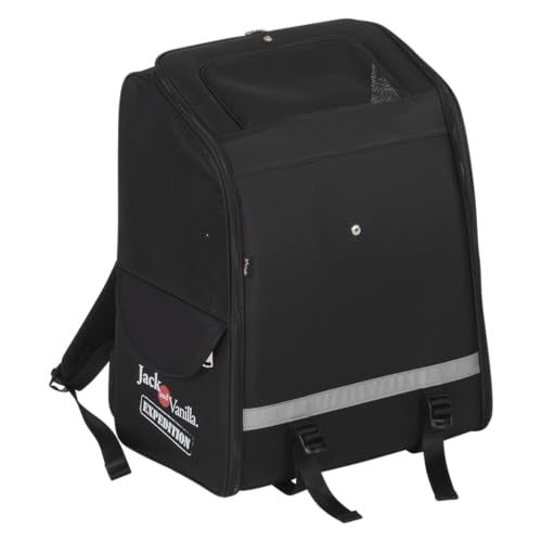 JACK AND VANILLA, eleganter und praktischer schwarzer Rucksack, Fassungsvermögen 33 x 47 x 22 cm, optimaler Komfort mit gepolsterten Schultergurten, ideal zum Wandern, schwarz, Expeditionsmodell von JACK AND VANILLA