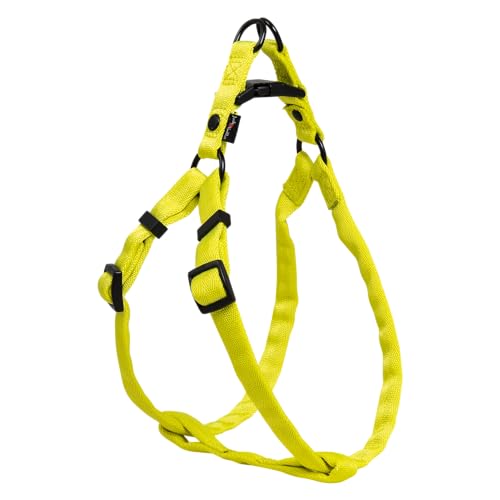 JACK AND VANILLA, ergonomisches Hundegeschirr aus gelbem Nylon, verstellbar, leicht und langlebig, bietet Komfort und Sicht, ideal zum Spazierengehen, Größe L, 25 x 53 – 82 cm, Komfortmodell JACK AND VANILLA, ergonomisches Hundegeschirr aus gelbem Nylon, verstellbar, leicht und langlebig, bietet Komfort und Sicht, ideal zum Spazierengehen, Größe L, 25 x 53 – 82 cm, Komfortmodell von JACK AND VANILLA