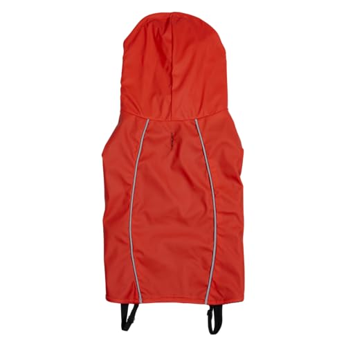 JACK AND VANILLA, wasserdichte Jacke mit Verstellbarer Kapuze, modernes und bequemes Design, ideal für Outdoor-Aktivitäten, Größe M, rote Farbe, Fisherman-Modell von JACK AND VANILLA