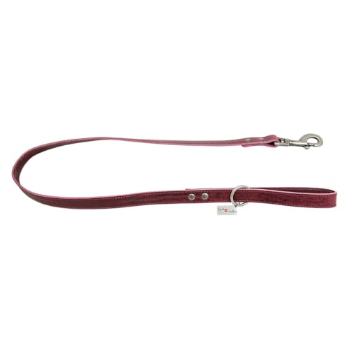 JACK AND VANILLA, weinrote Vintage-Lederleine, 20 mm breit und 100 cm lang, widerstandsfähig und elegant, ideal für Spaziergänge mit Ihrem Haustier, Vintage-Modell JACK AND VANILLA, weinrote Vintage-Lederleine, 20 mm breit und 100 cm lang, widerstandsfähig und elegant, ideal für Spaziergänge mit Ihrem Haustier, Vintage-Modell von JACK AND VANILLA