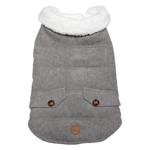 JV DOGWALK Jas Corduroy Grijs-M 32 cm von JACK AND VANILLA