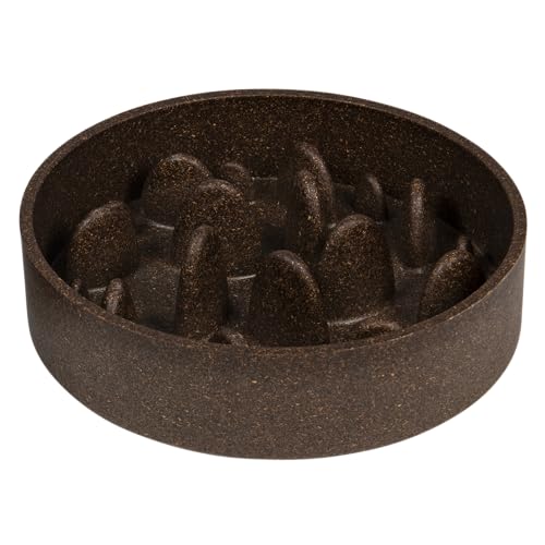JACK AND VANILLA, Ökologischer Anti-Völlerei-Bambusnapf für Hunde, Elegantes Design, Fassungsvermögen 1430 ml, Durchmesser 21cm, natürliche braune, ideal für eine bessere Verdauung, gutes Modell von JACK AND VANILLA