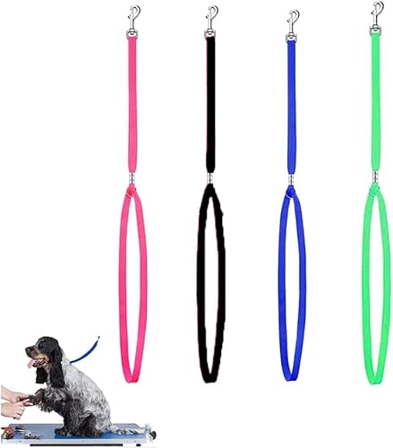 4 Stück Fellpflege-Schlaufen für Hunde, Haustiere, Baden, Haustierleine, Katzenbaden, Nylon-Fessel, Pet Leash, Haustier-Ieine, Haustierpflege, Tisch, Badewannenzubehör von JACKANNA