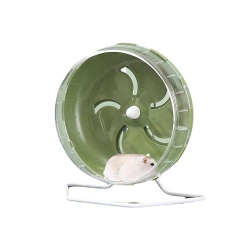 Hamsterrad, Laufrad, Leise Laufrad Spielzeug Transparent, Hamster Rad Laufscheibe aus Kunststoff,für Totoro Mouse Eichhörnchen Chinchillas Kleintier Haustier (Grün) von JACKANNA