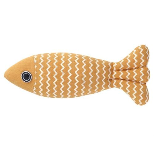 JACKANNA 2 Stück Interaktives Katzenspielzeug Katzenminze Fisch Spielzeug Haustier Plüschtier Selbsthilfe Langeweile Simulation Fisch Necken Katze Fisch (Gelbe Fischsimulation) von JACKANNA