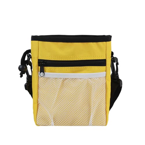 JACKANNA Haustier Training Tasche Drawstring Hund Tasche Haustier Snack Tasche Training Gürteltasche Hund Outing Snack Tasche (Gelb) von JACKANNA